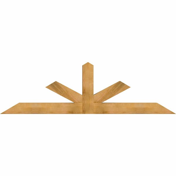 Ekena Millwork Saratoga Rough Sawn Timber Gable Bracket, Western Red Cedar, 96"W x 28"H x 6"D x 6"F, 7/12 Pitch GBW096X28X0606SAR00RWR - main